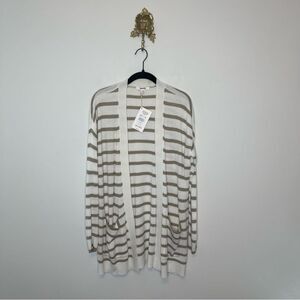 Splendid Luna Cashblend Striped Open Cardigan XS
